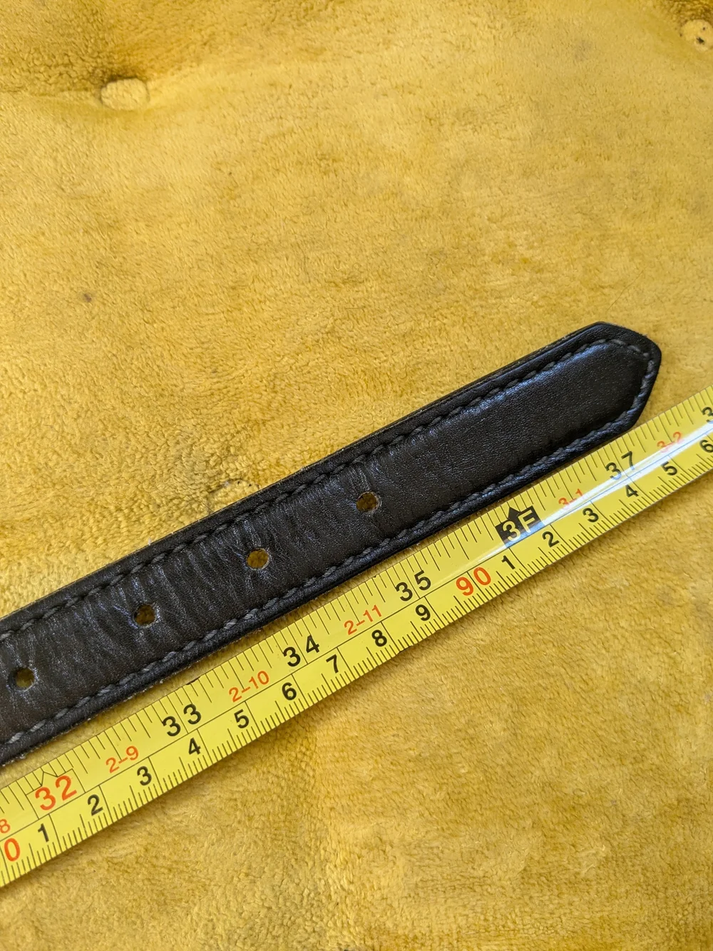 Vtg 80's Antique Saddle Leather Belt with Brass Buckle